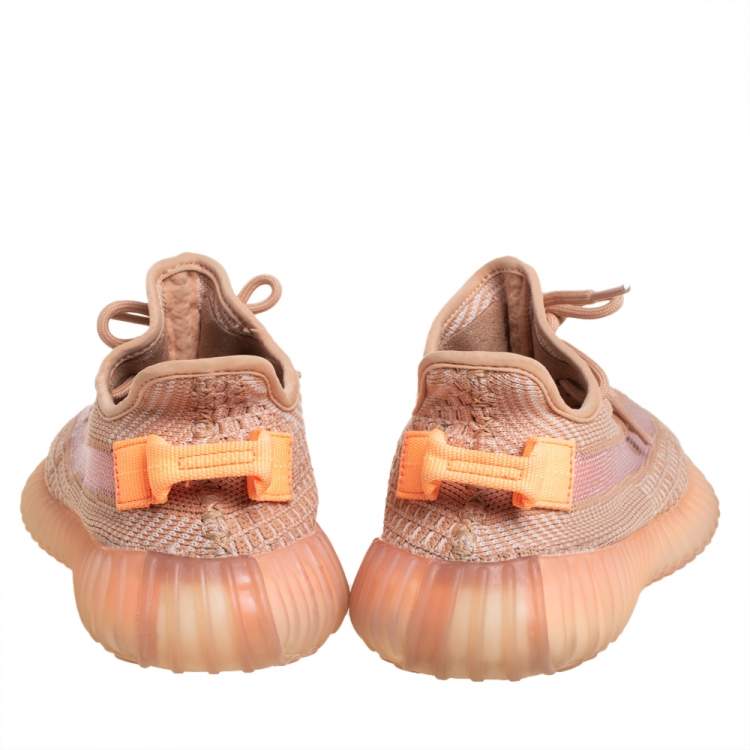 Pre Owned Yeezy x adidas Clay Knit Fabric Boost 350 V2 Sneakers Size 36 2/3