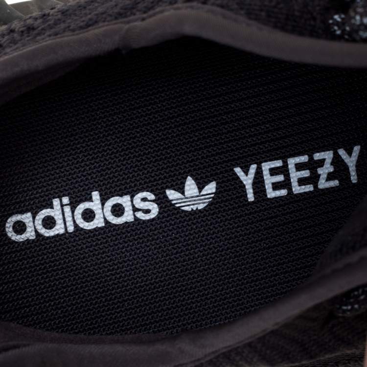 Pre Owned Yeezy x Adidas Grey Knit Fabric Boost 350 V2 Sneakers Size 40 2/3