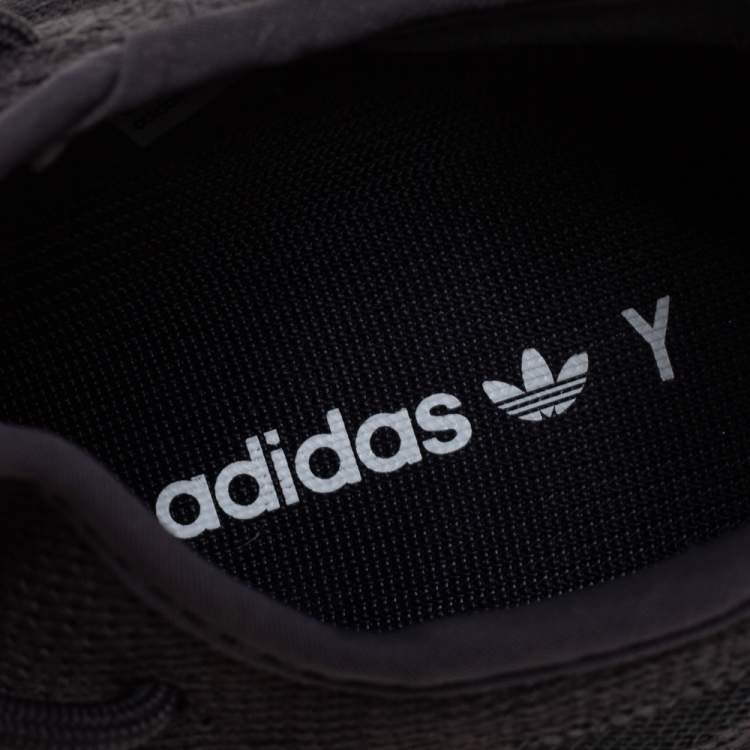 Pre Owned Yeezy x adidas Black Knit Fabric Boost 350 V2 Low Top Sneakers Size 38