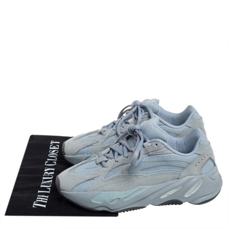 Pre Owned Yeezy x adidas Hospital Blue Mesh And Suede Boost 700 V2 Sneakers Size 37 1/3