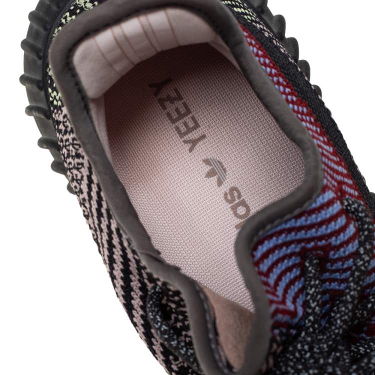 Pre Owned Adidas Yeezy Boost 350 V2 Yecheil Multicolor Knit Fabric (Non-Reflective) Size 39.5