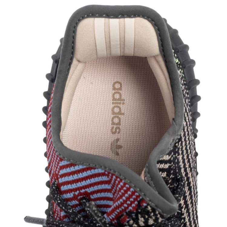 Pre Owned Yeezy x Adidas Multicolor Knit Fabric Boost 350 V2 Yecheil (Non-Reflective) Sneakers Size 41.5