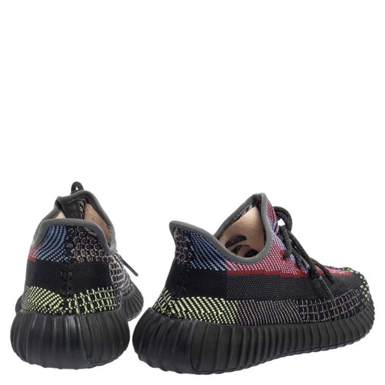 Pre Owned Yeezy x Adidas Multicolor Knit Fabric Boost 350 V2 Yecheil (Non-Reflective) Sneakers Size 41.5