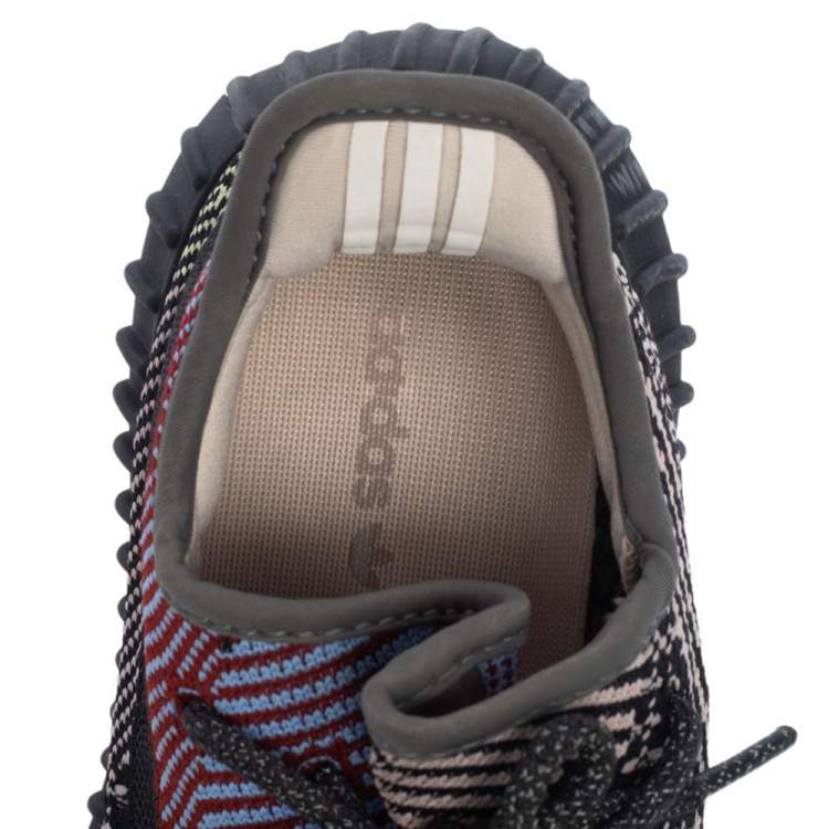 Pre Owned Adidas Yeezy Boost 350 V2 Yecheil Multicolor Knit Fabric (Non-Reflective) Size 39 1/3