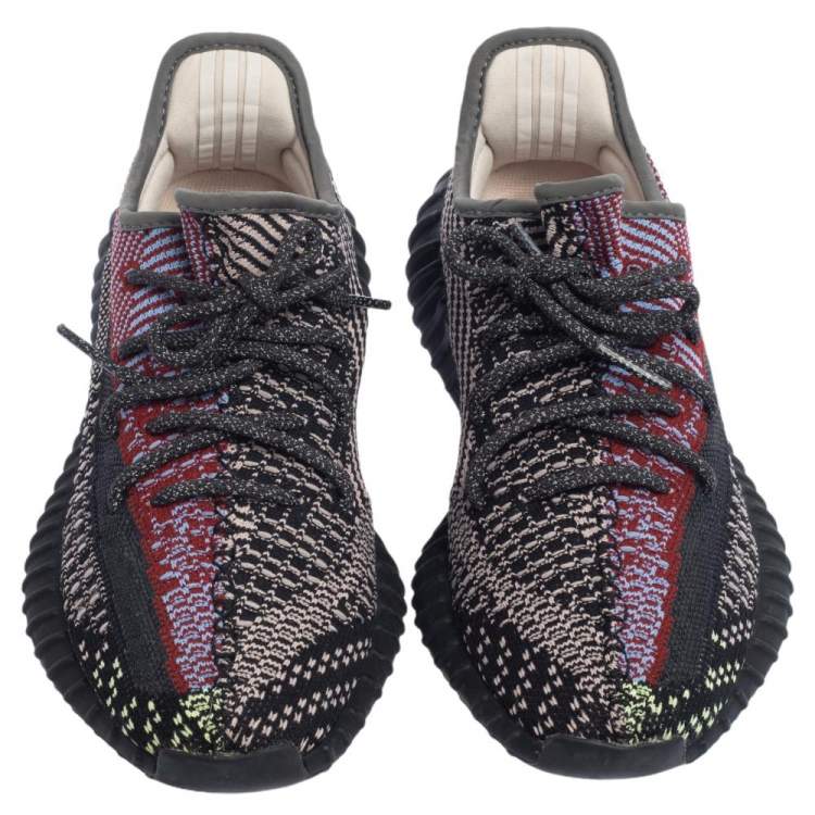 Pre Owned Adidas Yeezy Boost 350 V2 Yecheil Multicolor Knit Fabric (Non-Reflective) Size 39 1/3