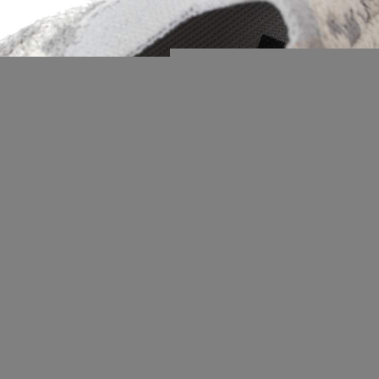 Pre Owned Yeezy x adidas White/Grey Knit Fabric Boost 380 Alien Sneakers Size 38