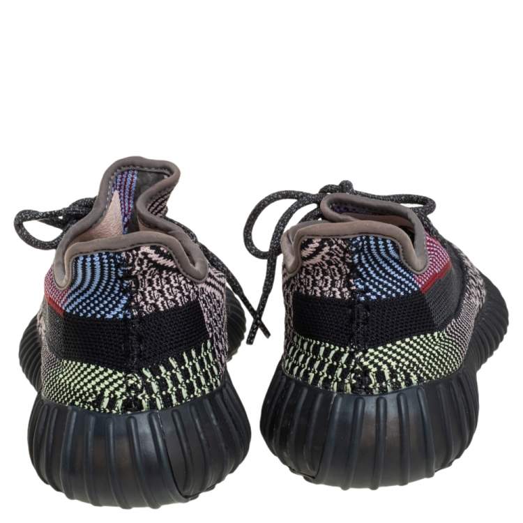 Pre Owned Yeezy x Adidas Multicolor Knit Fabric Boost 350 V2 Yecheil Sneakers Size FR38