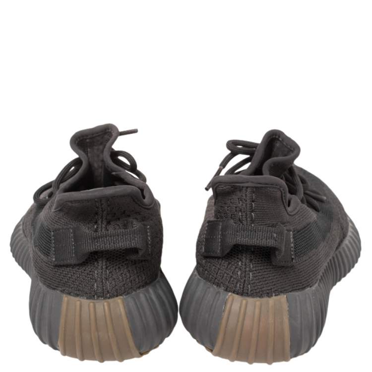 Pre Owned Yeezy x Adidas Dark Grey Cotton Knit Boost 350 V2 Cinder Sneakers Size 40 2/3