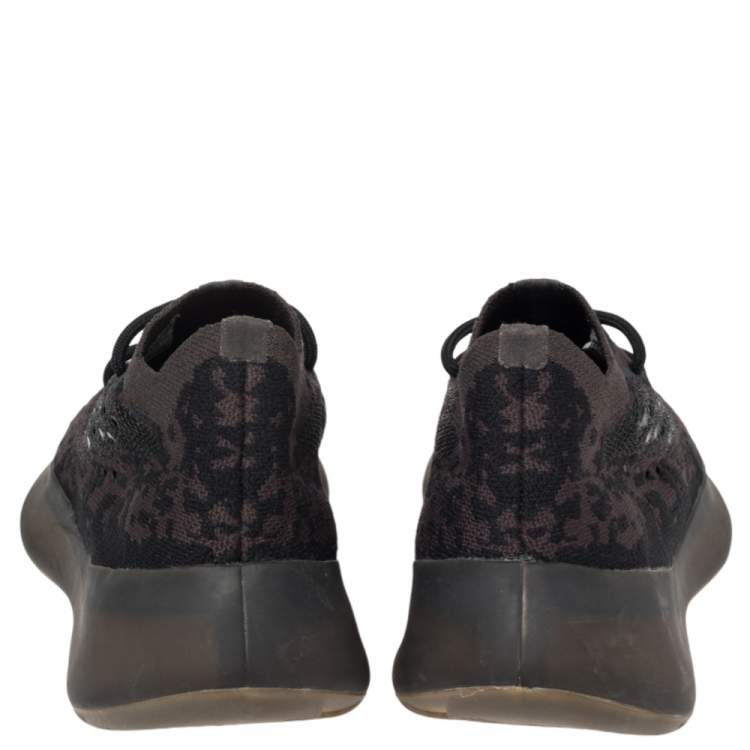 Pre Owned Yeezy x adidas Black Knit Fabric Boost 380 Onyx Sneakers Size 38