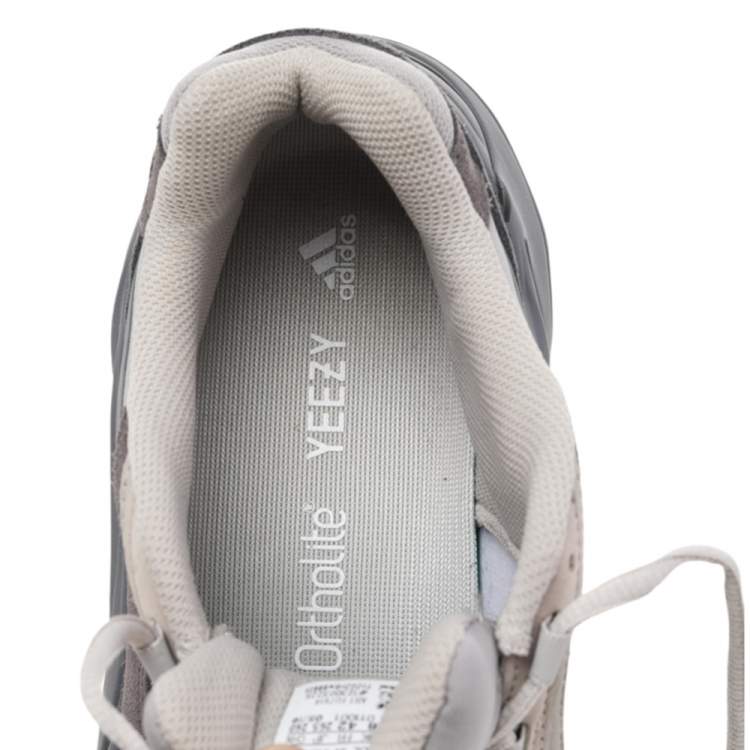 Pre Owned Yeezy x Adidas Grey Suede And Fabric Boost 700 V2 Tephra Sneakers Size 42