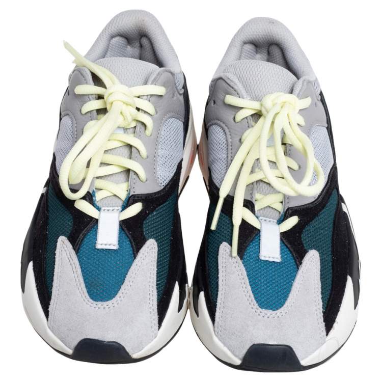 مملوكة مسبقًا Yeezy x Adidas Multicolor Mesh and Suede Boost 700 Wave Runner Sneakers Size 38