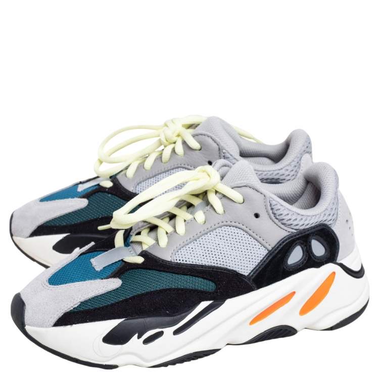 مملوكة مسبقًا Yeezy x Adidas Multicolor Mesh and Suede Boost 700 Wave Runner Sneakers Size 38