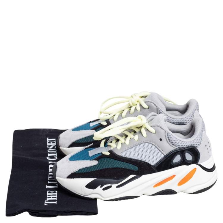 مملوكة مسبقًا Yeezy x Adidas Multicolor Mesh and Suede Boost 700 Wave Runner Sneakers Size 38