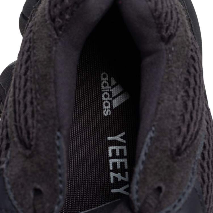 مملوكة مسبقًا Yeezy x Adidas Dark Grey Suede and Mesh Yeezy 700 Utility Black Sneakers Size 38
