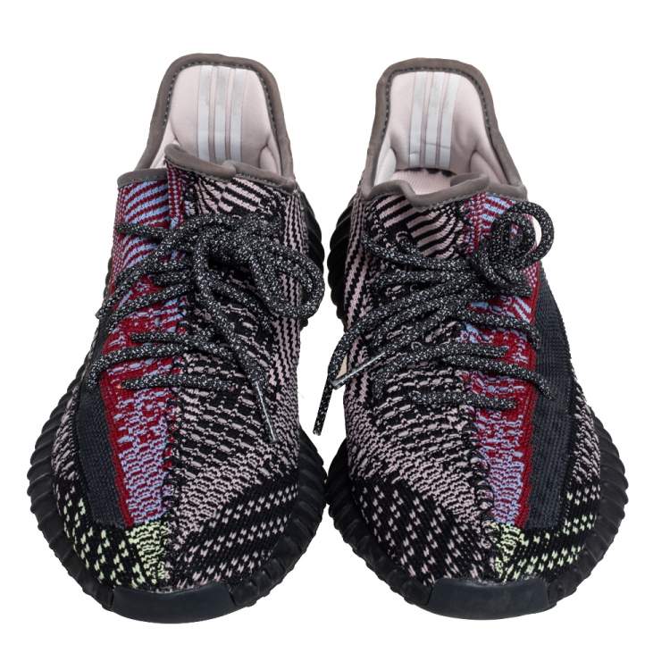 مملوكة مسبقًا Yeezy x Adidas Multicolor Knit Fabric Boost 350 V2 Yecheil (Non-Reflective) Sneakers Size 41 1/3