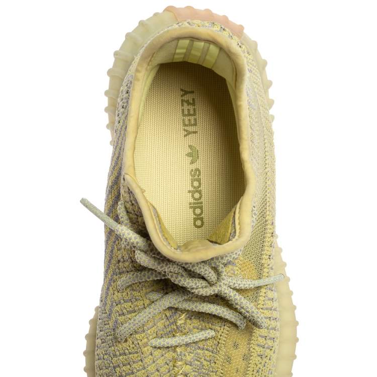 Pre Owned Yeezy x Adidas Yellow Cotton Knit Boost 350 V2 Marsh Sneakers Size 38 2/3