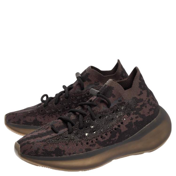مملوكة مسبقًا Yeezy x Adidas Multicolor Knit Fabric Boost 380 Onyx Sneakers Size 41 1/3