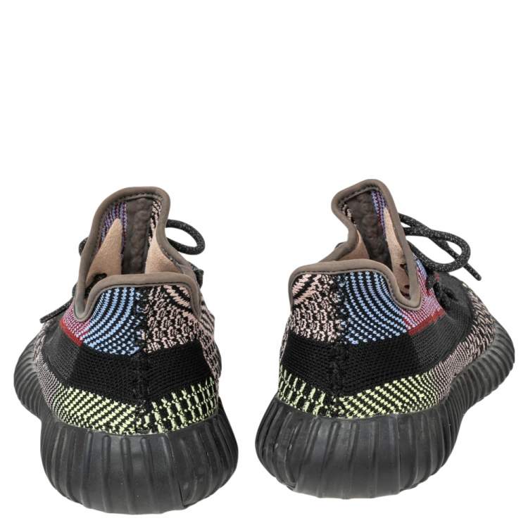 مملوكة مسبقًا Yeezy x Adidas Multicolor Knit Fabric Boost 350 V2 Yecheil (Reflective) Sneakers 41.5