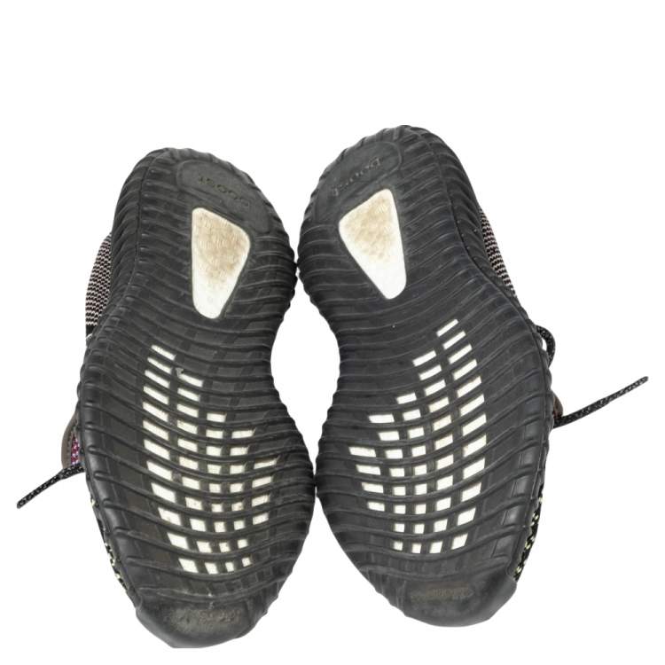 مملوكة مسبقًا Yeezy x Adidas Multicolor Knit Fabric Boost 350 V2 Yecheil (Reflective) Sneakers 41.5