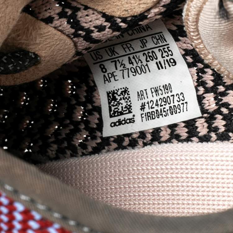 مملوكة مسبقًا Yeezy x Adidas Multicolor Knit Fabric Boost 350 V2 Yecheil (Reflective) Sneakers 41.5