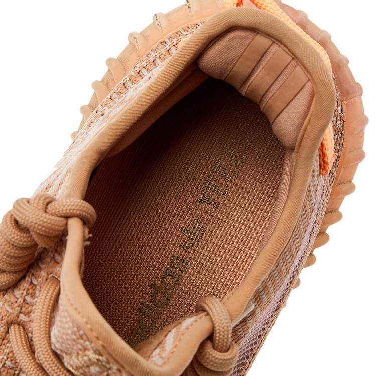 مملوكة مسبقًا Yeezy x adidas Beige Knit Fabric Boost 350 V2 Clay Low Top Sneakers Size 37 1/3