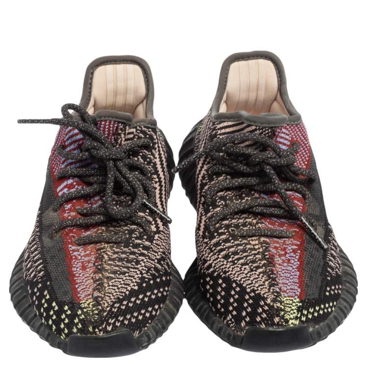 Pre Owned Yeezy x adidas Multicolor Knit Fabric Boost 350 V2 Yecheil Sneakers Size 37