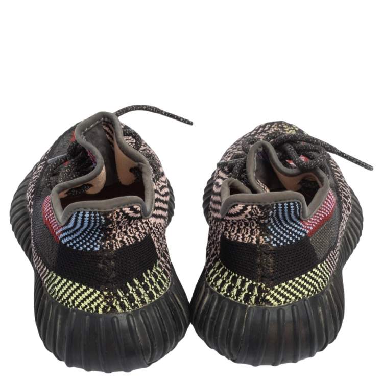 Pre Owned Yeezy x adidas Multicolor Knit Fabric Boost 350 V2 Yecheil Sneakers Size 37