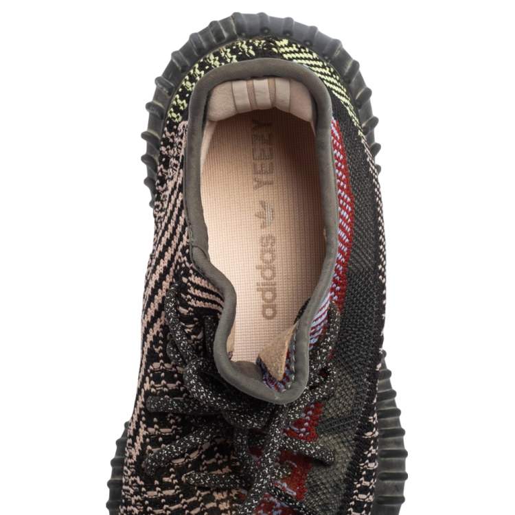 Pre Owned Yeezy x adidas Multicolor Knit Fabric Boost 350 V2 Yecheil Sneakers Size 37