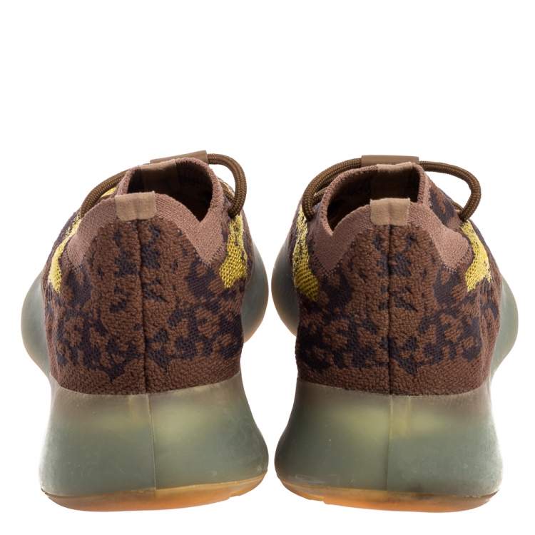 Pre Owned Yeezy x Adidas Brown/Yellow Knit And Mesh Boost 380 LMNTE Sneakers Size 38 2/3