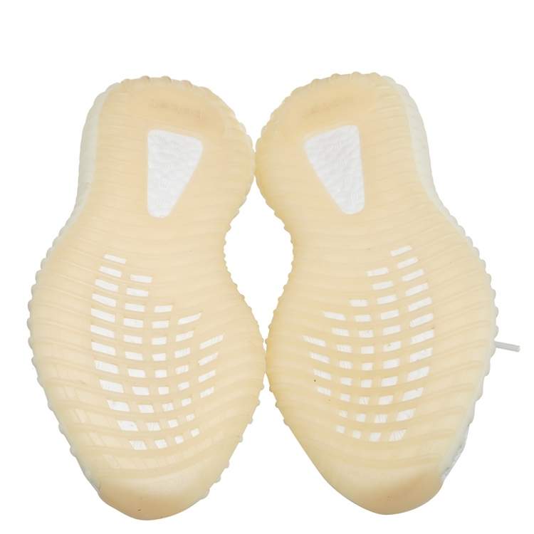 مملوكة مسبقًا Yeezy x Adidas Cotton Knit Boost 350 V2 Triple White Sneakers Size FR 38 2/3 