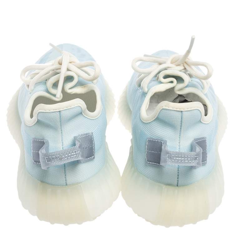 مملوكة مسبقًا Yeezy x Adidas Blue Mesh Boost 350 V2 Mono Ice Low Top Sneakers Size 37.5