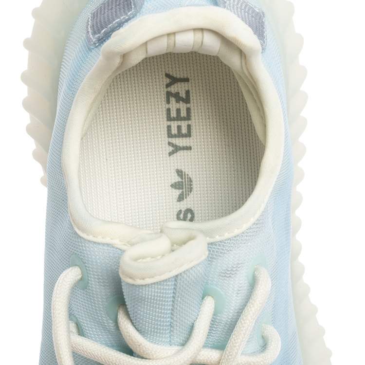 مملوكة مسبقًا Yeezy x Adidas Blue Mesh Boost 350 V2 Mono Ice Low Top Sneakers Size 37.5