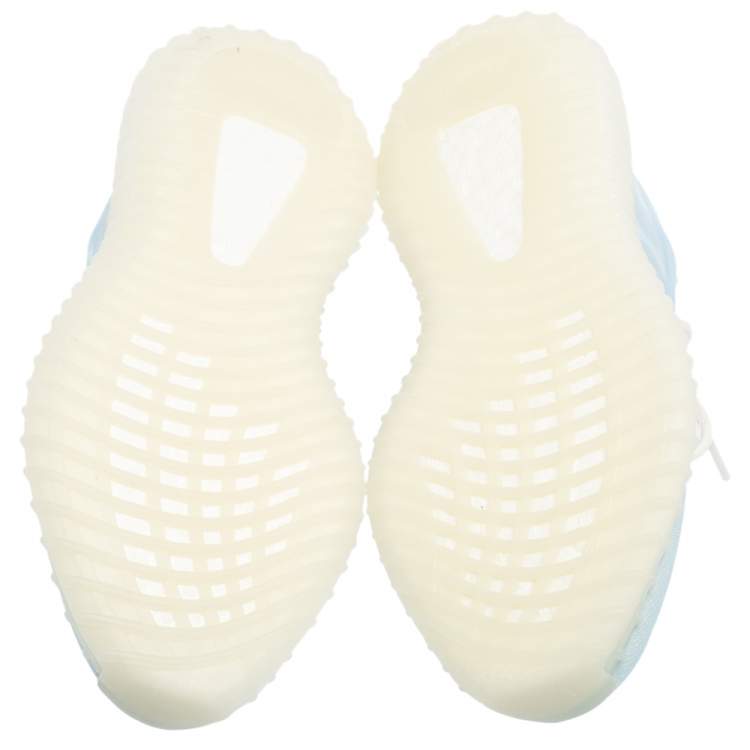 مملوكة مسبقًا Yeezy x Adidas Blue Mesh Boost 350 V2 Mono Ice Low Top Sneakers Size 37.5