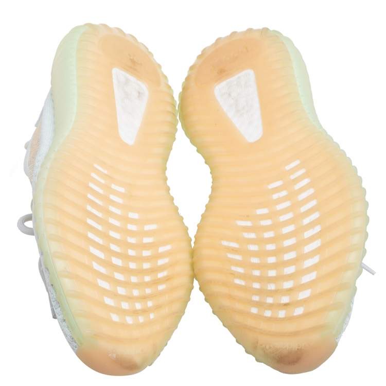 Pre Owned Yeezy x Adidas Mint Green Cotton Knit 350 V2 Hyperspace Sneakers Size 38