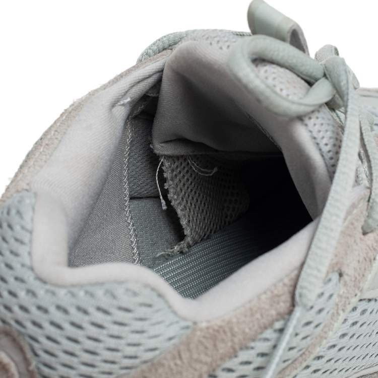 مملوكة مسبقًا Yeezy x Adidas Grey Fabric and Suede Boost 500 Soft Vision Sneakers Size 39.5