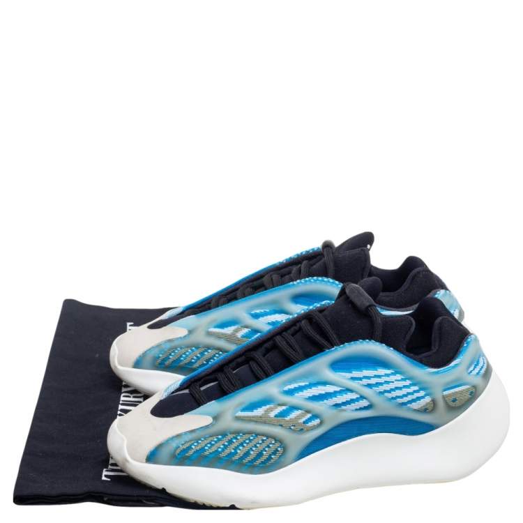 Pre Owned Yeezy x Adidas Blue Fabric And Rubber 700 V3 Arzareth Sneakers Size 36