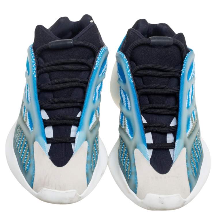 Pre Owned Yeezy x Adidas Blue Fabric And Rubber 700 V3 Arzareth Sneakers Size 36