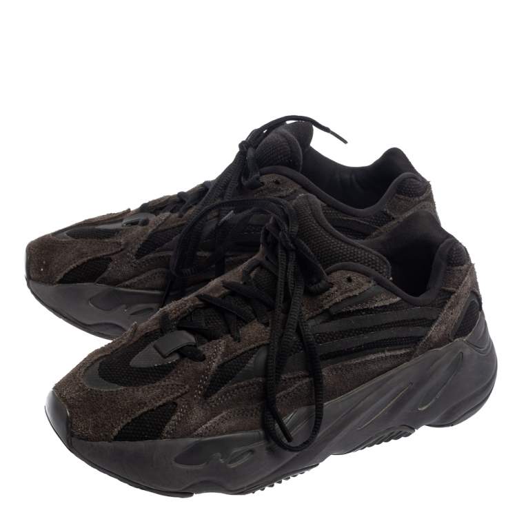 Pre Owned Yeezy x adidas Grey Suede And Fabric Boost 700 V2 Geode Sneakers Size 39 2/3