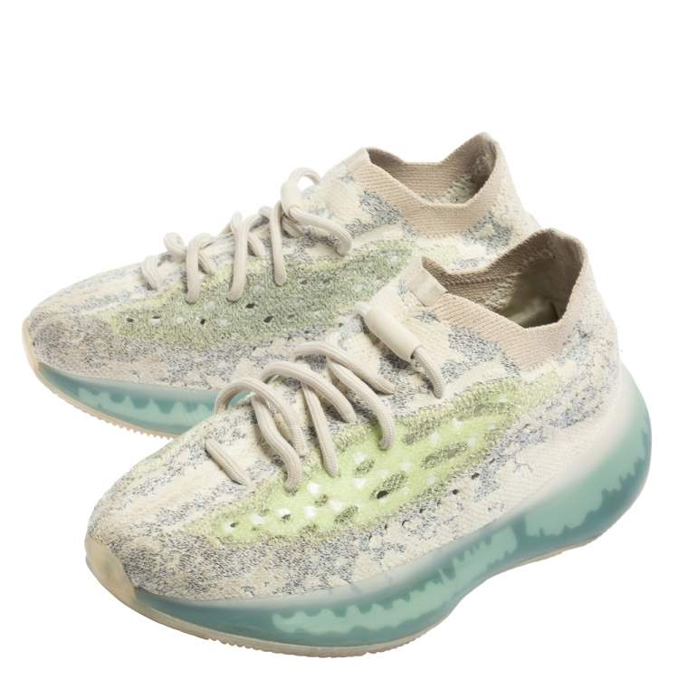 Pre Owned Yeezy x Adidas Blue Knit Fabric Boost 380  Alien Sneakers Size 37 1/3