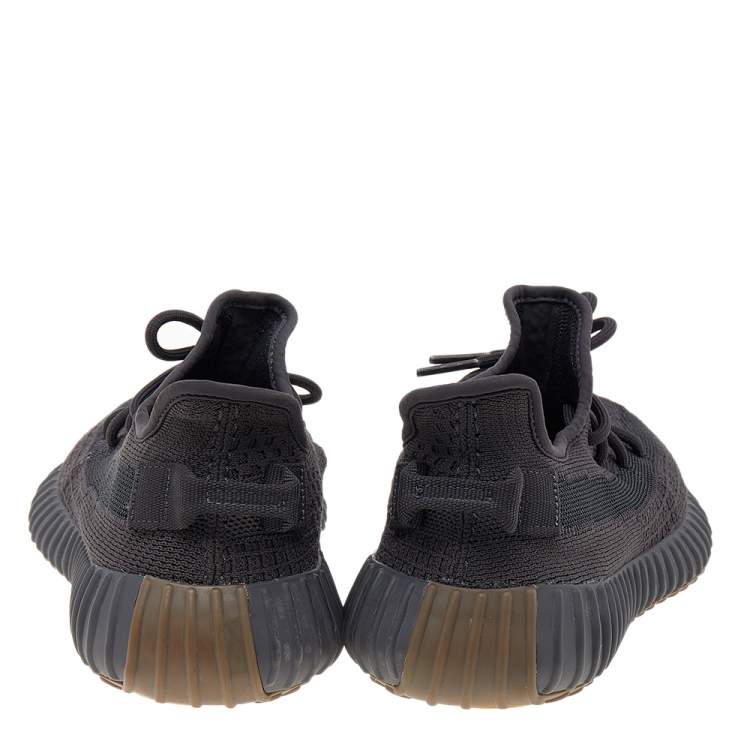 Pre Owned Yeezy x Adidas Dark Grey Knit Fabric Boost 350 V2 Cinder Sneakers Size 40 2/3