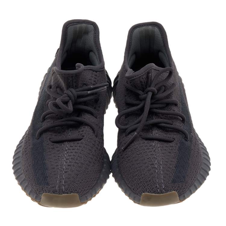 Pre Owned Yeezy x Adidas Dark Grey Knit Fabric Boost 350 V2 Cinder Sneakers Size 40 2/3