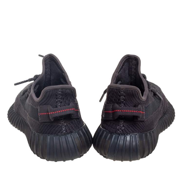 مملوكة مسبقًا Yeezy x Adidas Black Knit Fabric Boost 350 V2 Cinder Sneakers Size 40