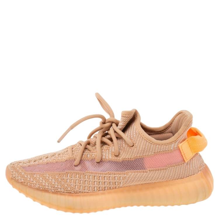 Moskee Bermad Interactie Yeezy x Adidas Peach Knit Fabric Boost 350 V2 Clay Sneakers Size 37 2/3  Yeezy x Adidas | TLC