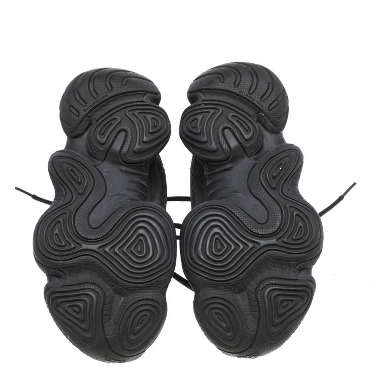 Pre Owned Yeezy x adidas Black Fabric And Suede Yeezy 500 Stone Low Top Sneakers Size 36