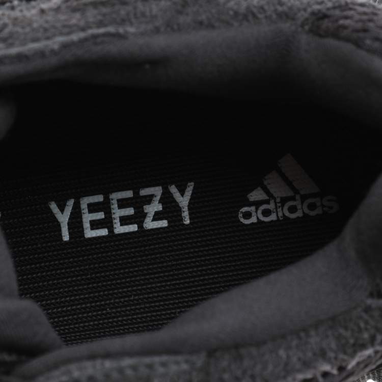 Pre Owned Yeezy x adidas Black Fabric And Suede Yeezy 500 Stone Low Top Sneakers Size 36