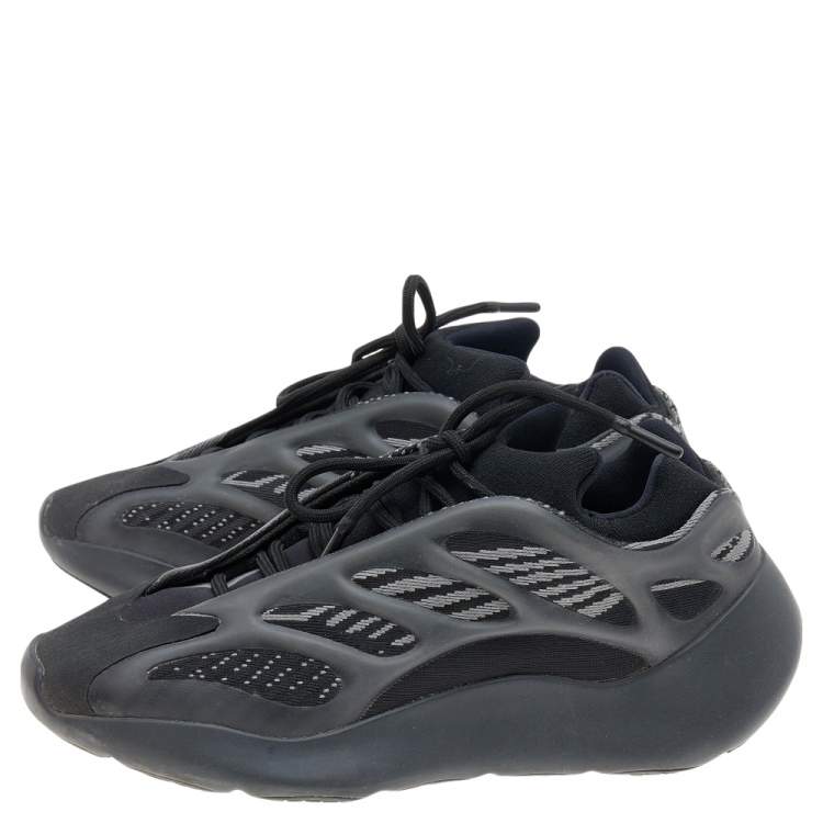 مملوكة مسبقًا Yeezy x Adidas Black Knit Fabric And Rubber 700 V3 Alvah Sneakers Size 39 1/3