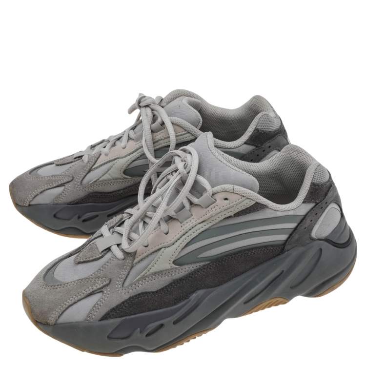 Pre Owned Yeezy x Adidas Grey Suede And Fabric Boost 700 V2 Tephra Sneakers Size 40
