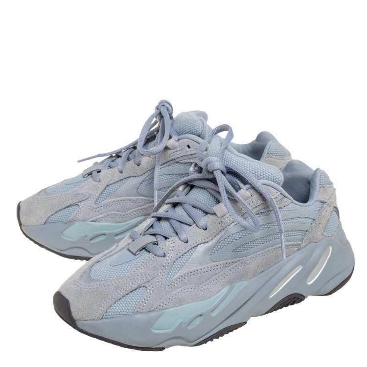 مملوكة مسبقًا Yeezy x adidas Hospital Blue Fabric And Suede Boost 700 V2 Sneakers Size 38