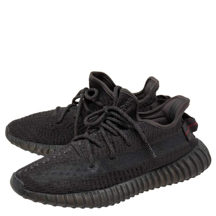 مملوكة مسبقًا Yeezy x Adidas  Dark Grey Knit Fabric Boost 350 V2 Cinder Reflective Sneakers Size 40 2/3