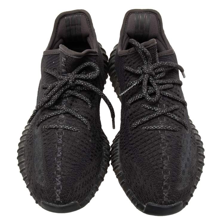مملوكة مسبقًا Yeezy x Adidas  Dark Grey Knit Fabric Boost 350 V2 Cinder Reflective Sneakers Size 40 2/3
